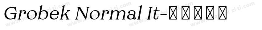 Grobek Normal It字体转换
